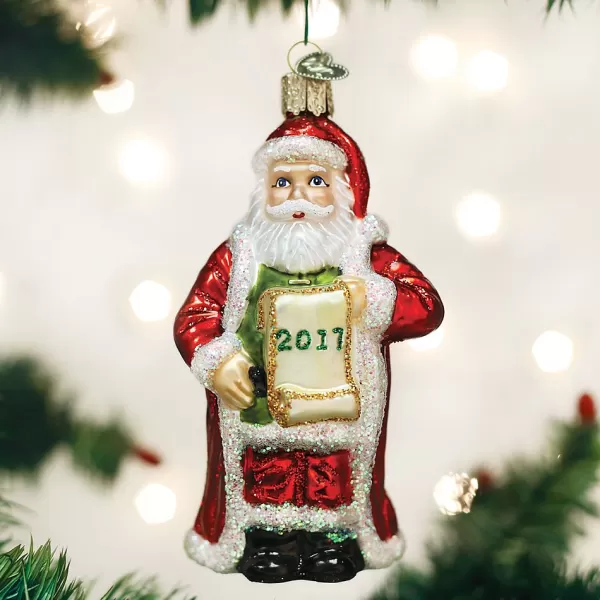 Old World Christmas 2017 Santa With List Discount