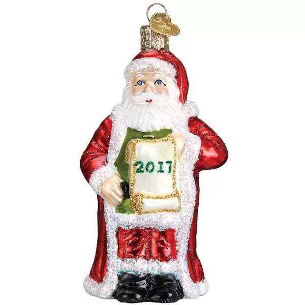 Old World Christmas 2017 Santa With List Discount