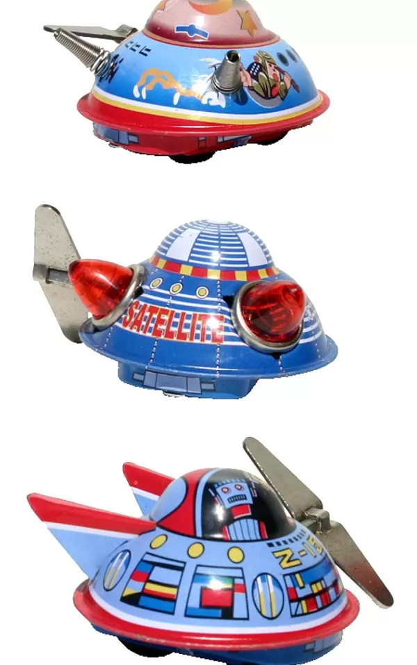 Alexander Taron 3 Space Ships, Collectible Tin Toy, Ms633 Cheap