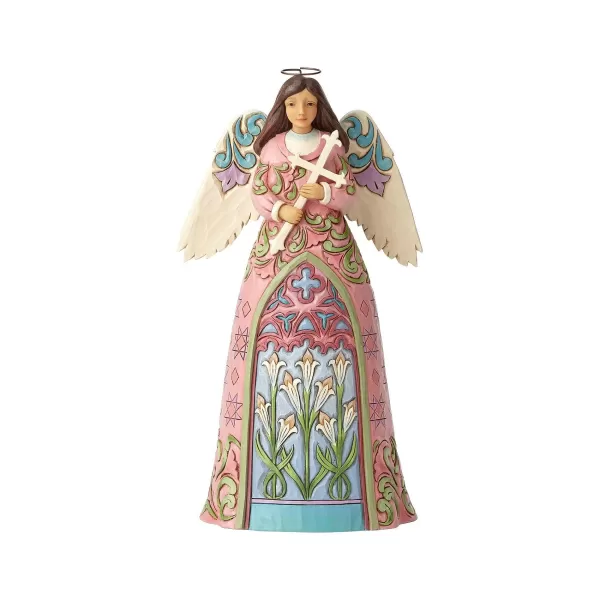 Enesco Angel With Cross And Lilies New