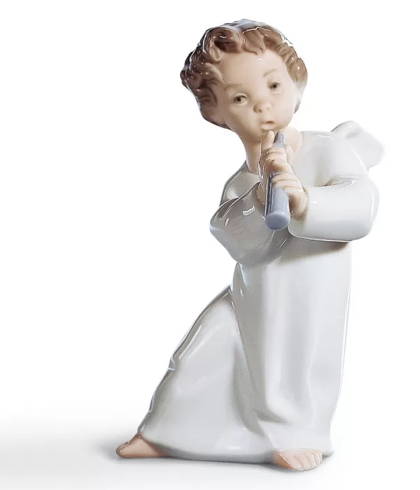 Lladro Angel With Flute New