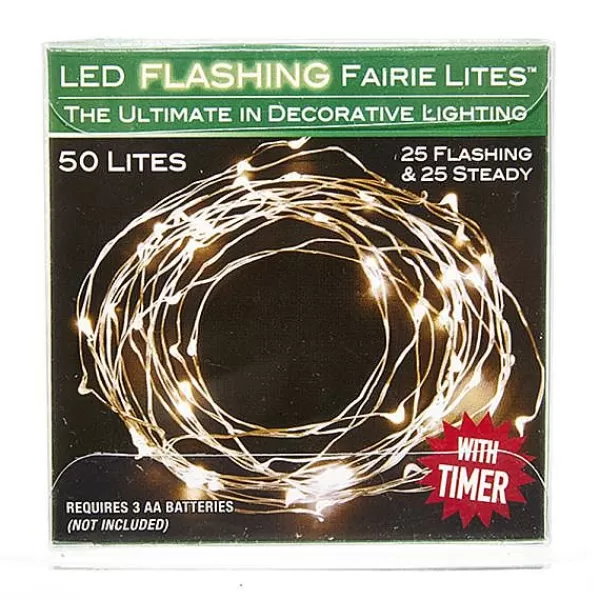 Kurt S Adler Battery-Operated 50-Light Warm White Led Fairy Twinkle Light Set Sale