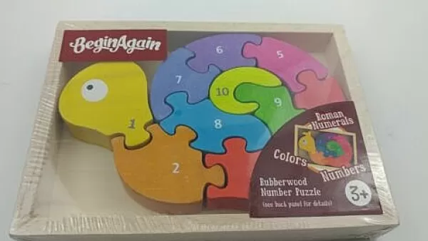 Begin Again , Wooden Snail Number Puzzle, 11202, Puzzles Flash Sale