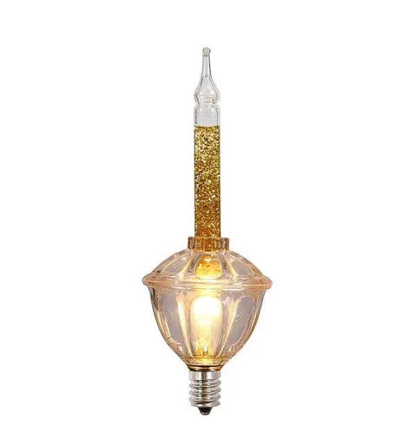 Vickerman Bubble Light Gold Glitter Replacement Bulbs 3 Pk Sale