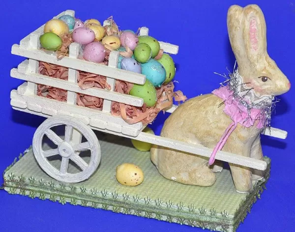 Midwest Importers Bunny Pullinng A Cart Of Eggs Cheap