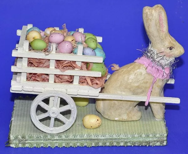 Midwest Importers Bunny Pullinng A Cart Of Eggs Cheap