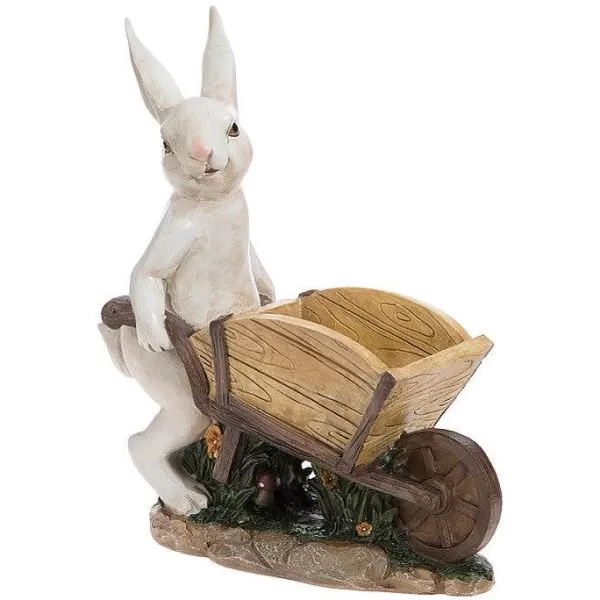 Raz Bunny With Wheel Barrel Best Sale