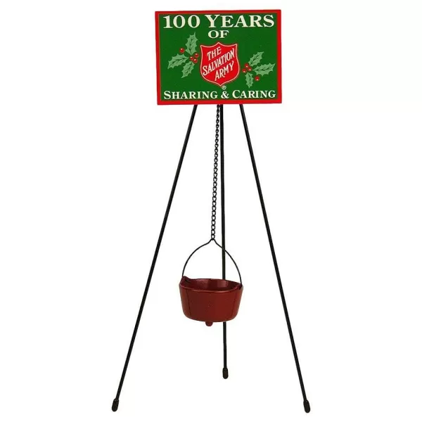 Byers Choice Red Kettle With Tripod, 430Ke New