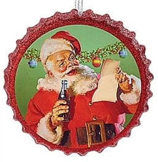 Kurt S Adler Coca-Cola® Santa Bottle Cap Ornaments Cheap