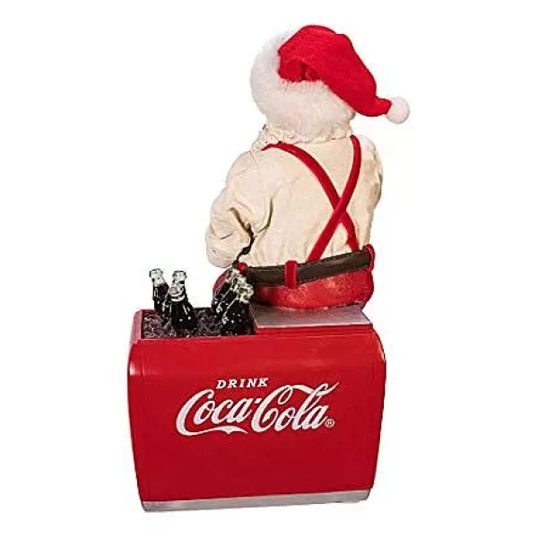 Kurt S Adler Coca-Cola® Santa Sitting On Cooler Table Piece, Cc5191 New