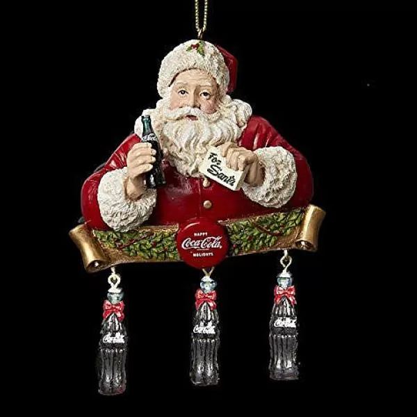 Kurt S Adler Coca-Cola® Santa With Dangle Bottles Ornament Shop