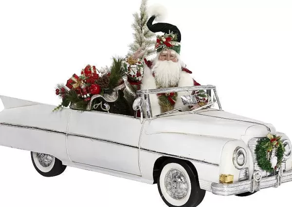 Mark Roberts Convertible Car With Santa By Online