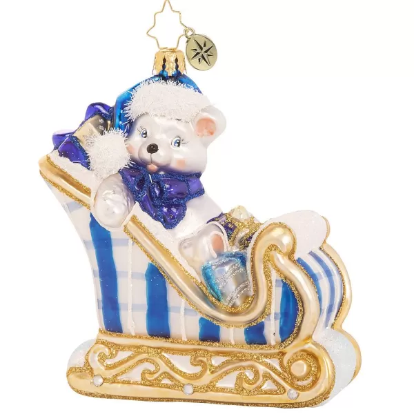 Christopher Radko Cr, A Beary Good Boy Sleigh, 1020394, Store