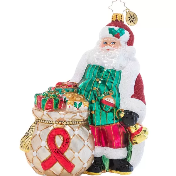 Christopher Radko Cr, Aids Awareness Santa, 1021196, Outlet