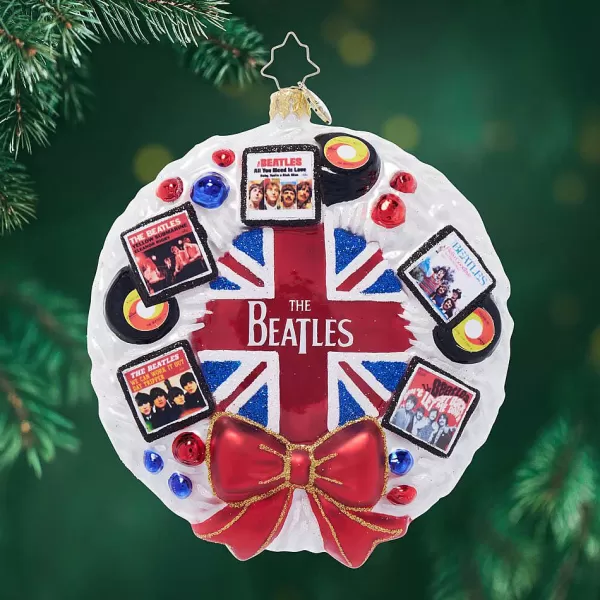 Christopher Radko Cr, Beatles British Wreath Wonderland, 1022024, Beatles, Radko Fashion