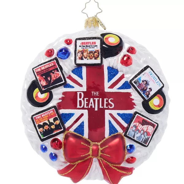 Christopher Radko Cr, Beatles British Wreath Wonderland, 1022024, Beatles, Radko Fashion