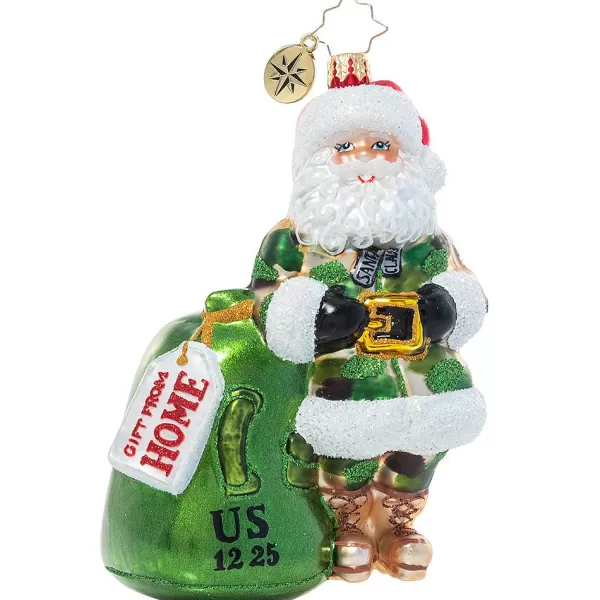 Christopher Radko Cr, Camo Christmas Santa, 1021299, Radko Hot