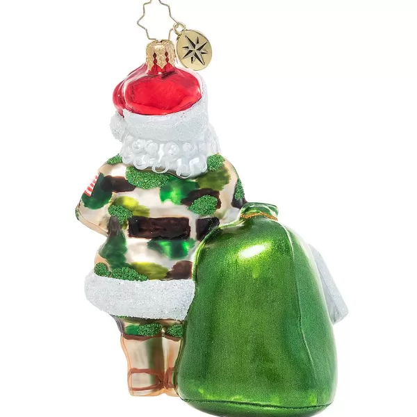 Christopher Radko Cr, Camo Christmas Santa, 1021299, Radko Hot