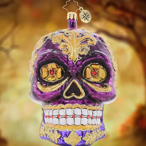 Christopher Radko Cr, Festive Filigree Calavera, 1021667, Radko Outlet