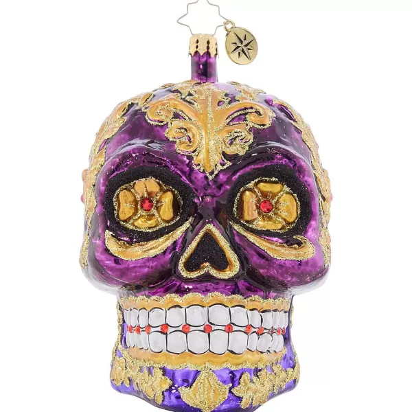 Christopher Radko Cr, Festive Filigree Calavera, 1021667, Radko Shop