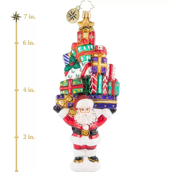 Christopher Radko Cr, Gift Liftin' Santa, 1020695, Fashion