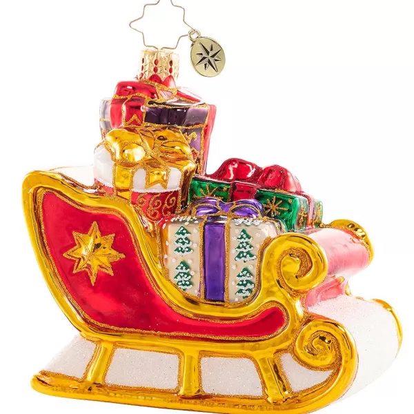 Christopher Radko Cr, Glorious & Gilded Sleigh, 1020737, Outlet