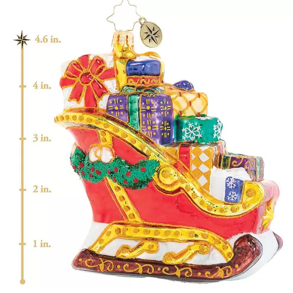 Christopher Radko Cr, Joyful Journey Sleigh, 1020584, Clearance