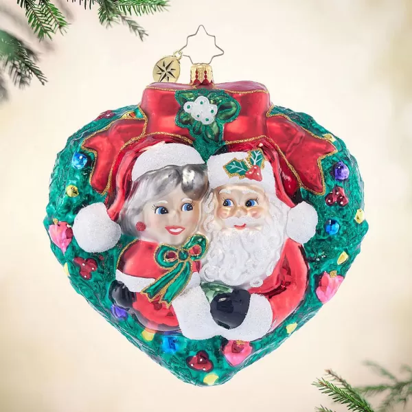 Christopher Radko Cr, Mr. & Mrs. Claus Mistletoe Moment, 1022052, Radko Clearance