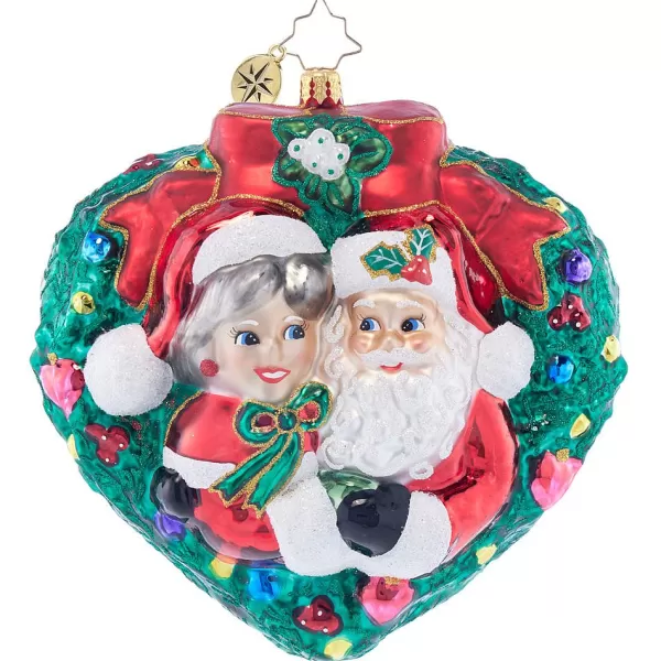 Christopher Radko Cr, Mr. & Mrs. Claus Mistletoe Moment, 1022052, Radko Clearance