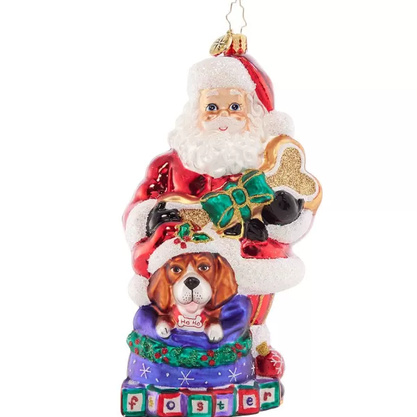 Christopher Radko Cr, Santa'S Foster Friend, 1021324, Radko, Animals Adoption Centers Flash Sale