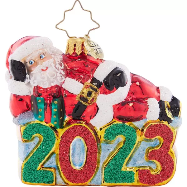 Christopher Radko Cr, Shining Bright Santa 2023 Gem, 1021418, Radko, Gem Cheap