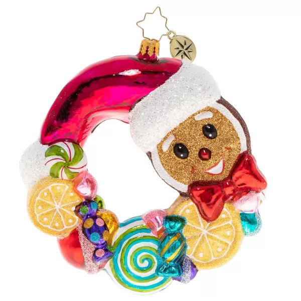 Christopher Radko Cr, Swirling With Sweets Wreath, 1020441, Outlet