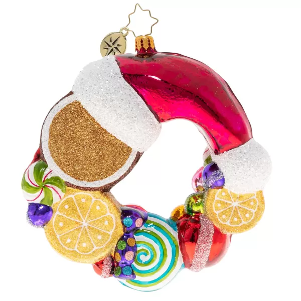 Christopher Radko Cr, Swirling With Sweets Wreath, 1020441, Outlet