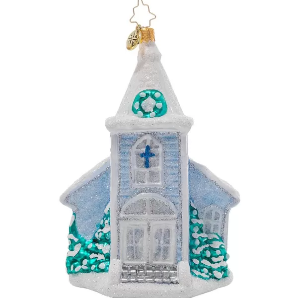 Christopher Radko Cr, White Christmas Chapel, 1021021, Radko Best Sale