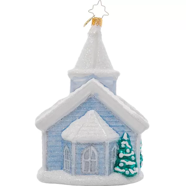 Christopher Radko Cr, White Christmas Chapel, 1021021, Radko Best Sale