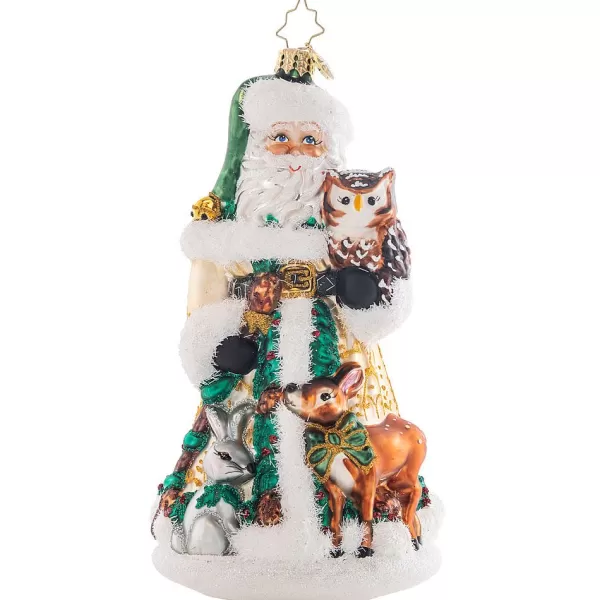 Christopher Radko Cr, Woodland Friends Santa, 1021481, Radko Discount