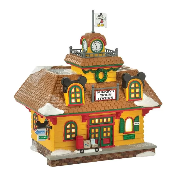 Department 56 Disney, Mickey'S Train Station, 4032203, Disney Village Flash Sale