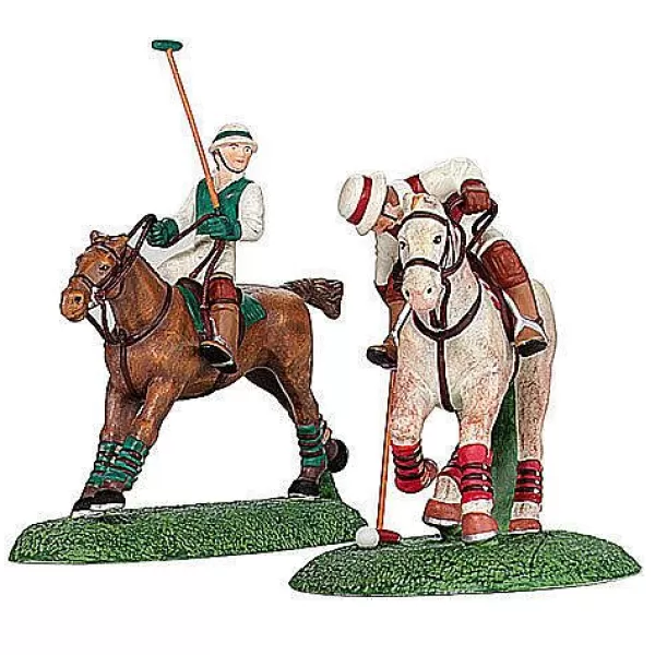 Department 56 Dv, Polo Players - Set Of 2 Dickens Village, 56.58529 Shop