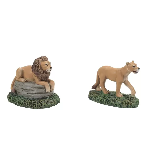 Department 56 Dv, Zoological Gardens Lions St2, 6011454, Dickens Village Hot