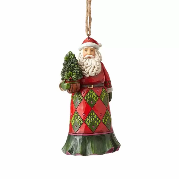 Enesco Evergreen Santa Ornament Outlet