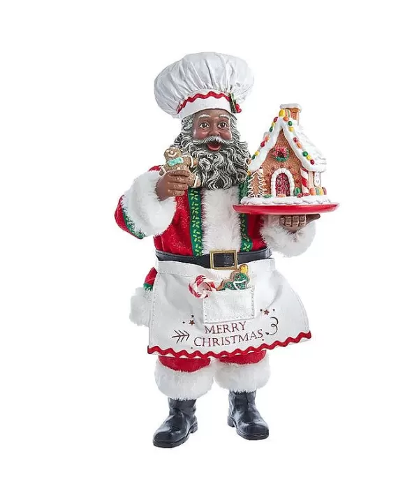 Kurt S Adler Fabrich African American Gingerbread Chef Santa, Fa0143, Kurt Adler Best