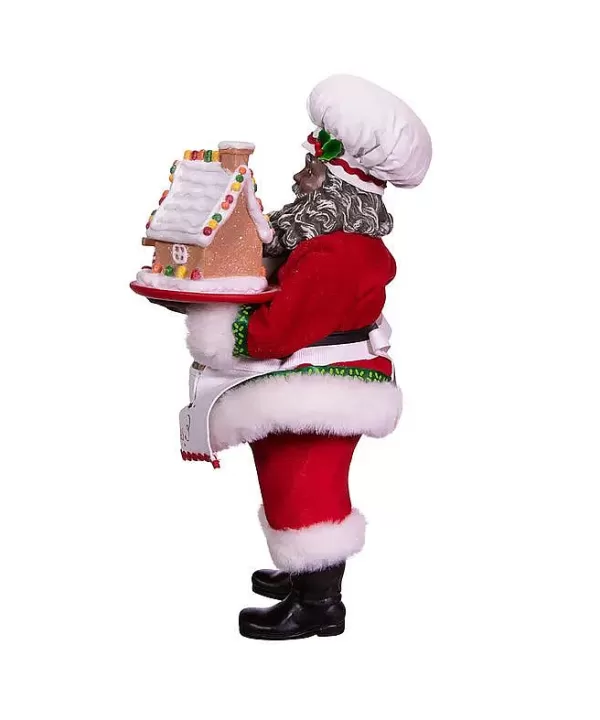 Kurt S Adler Fabrich African American Gingerbread Chef Santa, Fa0143, Kurt Adler Best