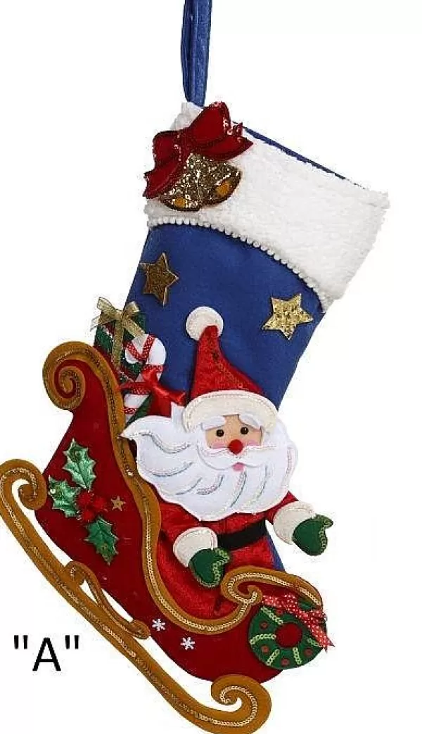 Mark Roberts Festive Santa Stocking Train Or Sleigh New