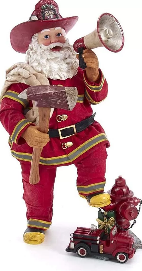 Kurt S Adler Fireman Santa, Fa0127, Fabriche Sale