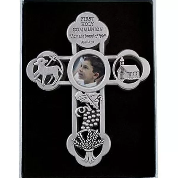 Cathedral Art Metal First Holy Communion Photo Cross Sale