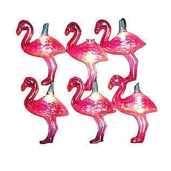 Kurt S Adler Flamingo Novelty Light Set 10/ Light Plastic Fashion