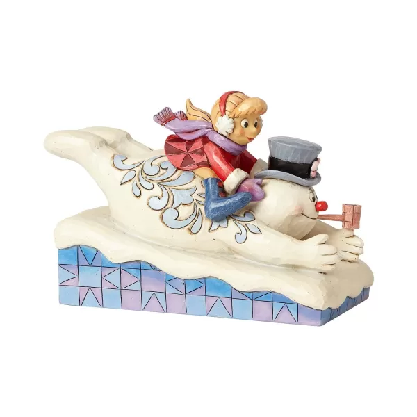 Enesco Frosty And Karen Sledding Cheap