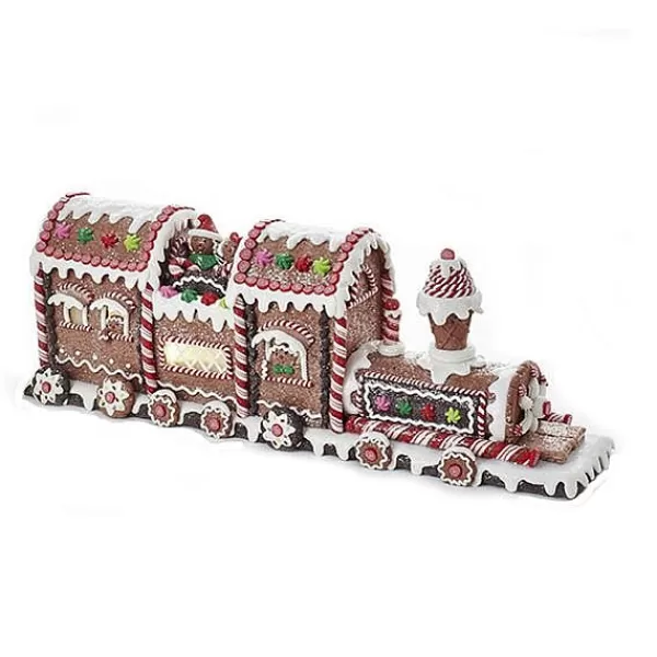 Kurt S Adler Gingerbread Train, Battery-Operated Led Lighted, D2868 Cheap