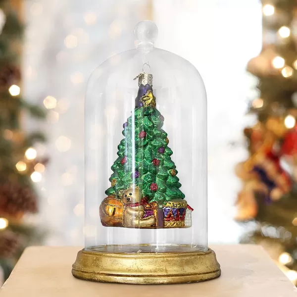 Old World Christmas Glass Dome Ornament Cover-Gold Cheap