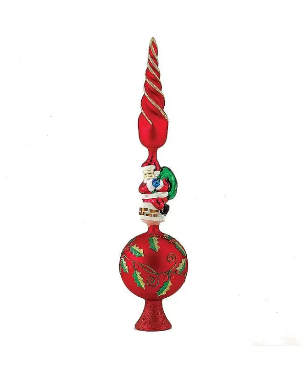 Kurt S Adler Glass Santa Un-Lit Treetop, 16", Gg0497, Kurt Adler Hot